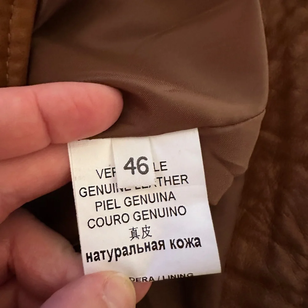 Jacketto Vintage Italian Leather Caramel Colored Leather Moto Jacket | Size 46